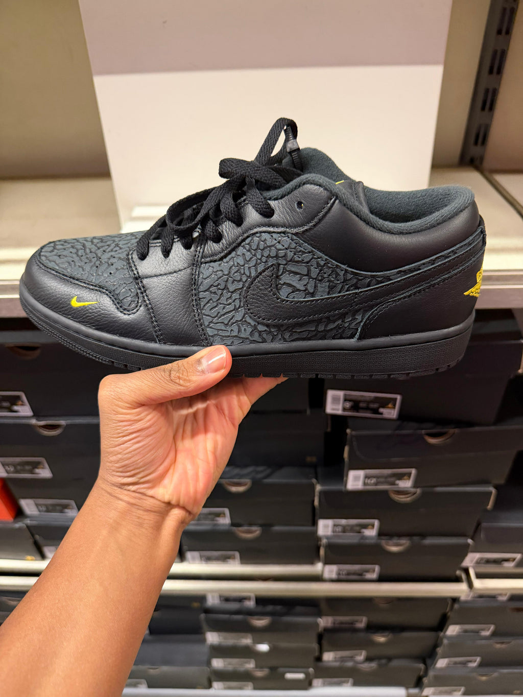 Air Jordan 1 Low - Black Elephant Print