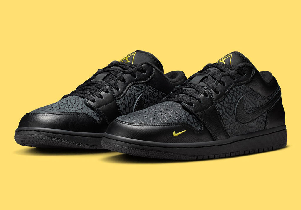 Air Jordan 1 Low - Black Elephant Print